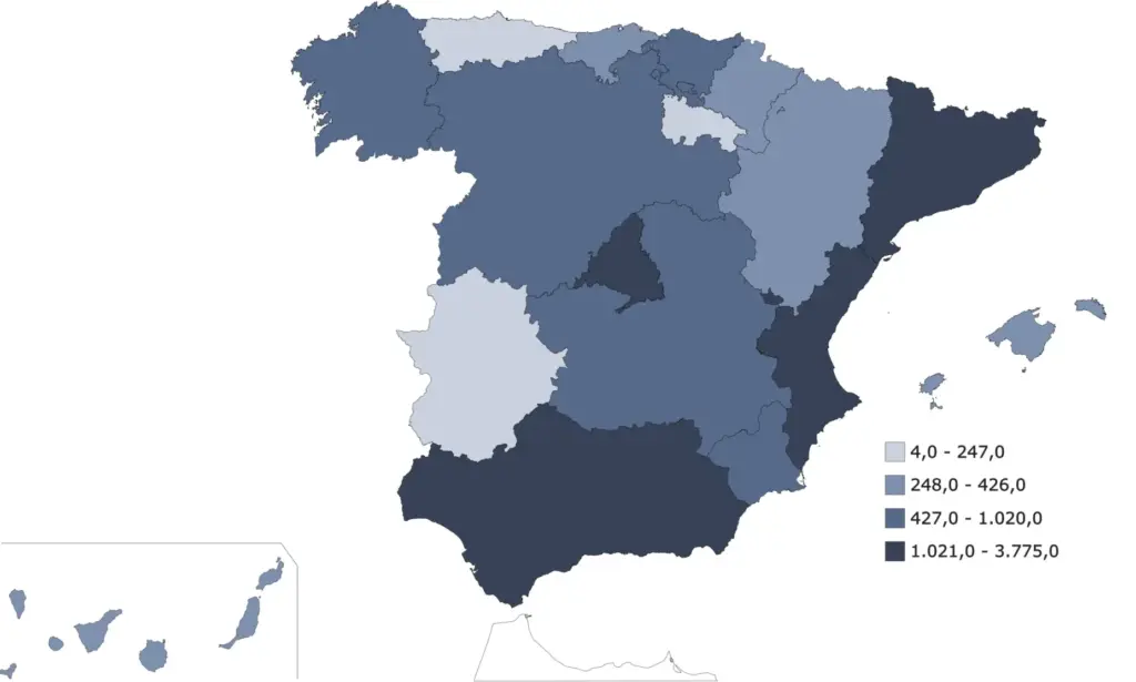 Robos con fuerza en domicilios durante el primer trimestre de 2025 Fuente: Ministerio del Interior | Autor: Ministerio del Interior Enlace: https://estadisticasdecriminalidad.ses.mir.es/publico